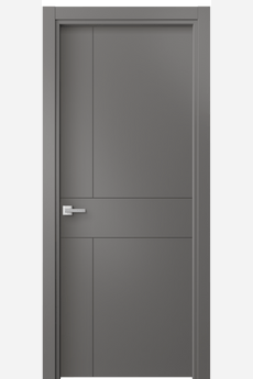Дверь межкомнатная 8056 МКЛС. Цвет Матовый классический серый. Материал Гладкая эмаль. Коллекция Linea. Картинка.