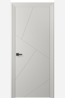 Дверь межкомнатная 8058 МСР. Цвет Матовый серый. Материал Гладкая эмаль. Коллекция Linea. Картинка.