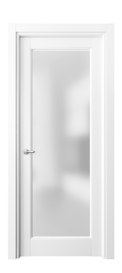 Межкомнатная дверь Toscana Litera 6300 Бук белоснежный Сатинированное стекло Цена 89099 ₽ | Volhovec