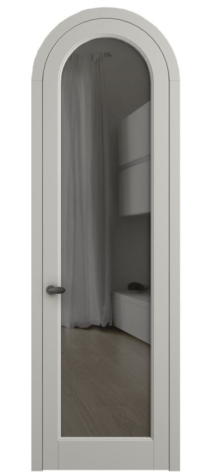 Межкомнатная дверь Palazzo 6814 Матовый тёплый серый Прозрачное серое стекло, триплекс Цена 125159 ₽ | Volhovec