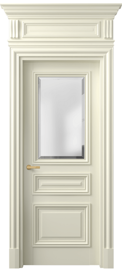 Межкомнатная дверь Антик 7304 Матовый молочно-белый Сатинированное стекло с фацетом Цена 162309 ₽ | Volhovec