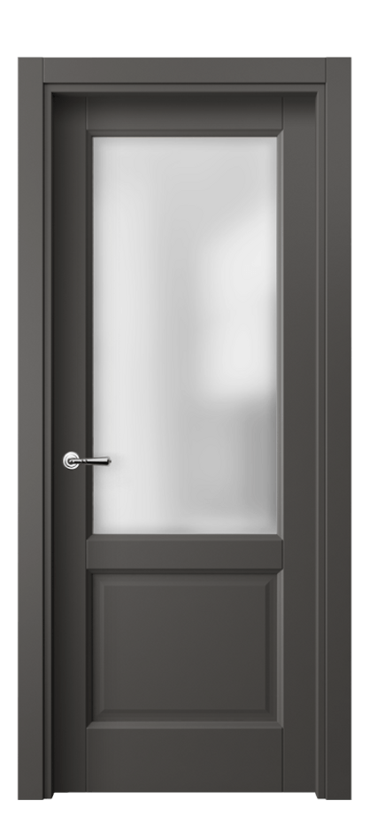 Межкомнатная дверь Galant 1422 ПЭТ графитовый Сатинированное стекло Цена 25279 ₽ | Volhovec