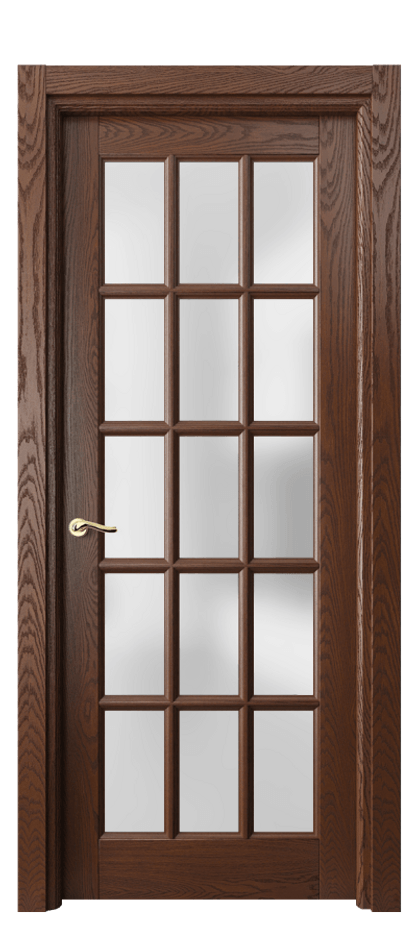 Межкомнатная дверь Лигнум 0708 Дуб коньячный брашированный Сатинированное стекло Цена 173299 ₽ | Volhovec