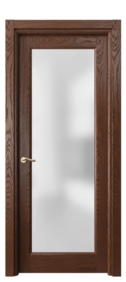 Межкомнатная дверь Лигнум 0700 Дуб коньячный брашированный Сатинированное стекло Цена 143799 ₽ | Volhovec