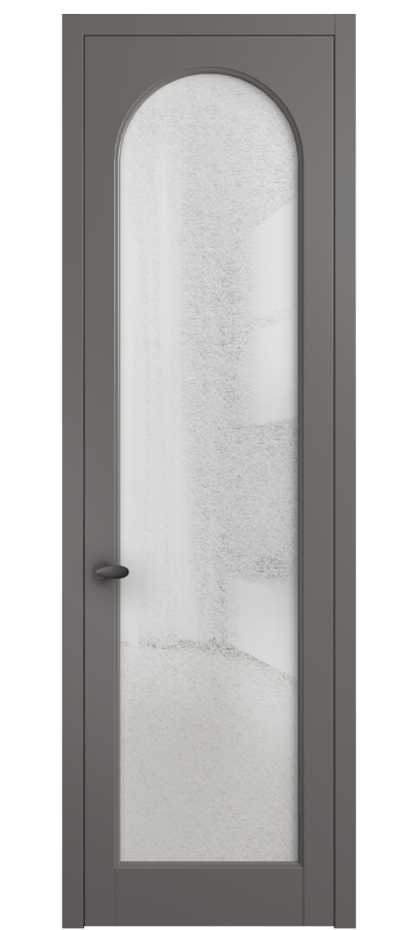 Межкомнатная дверь Palazzo 6804 Матовый классический серый Фактурное стекло "Лёд", триплекс Цена 103029 ₽ | Volhovec