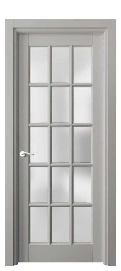 Межкомнатная дверь Лигнум 0708 Дуб нейтральный серый Сатинированное стекло Цена 156199 ₽ | Volhovec