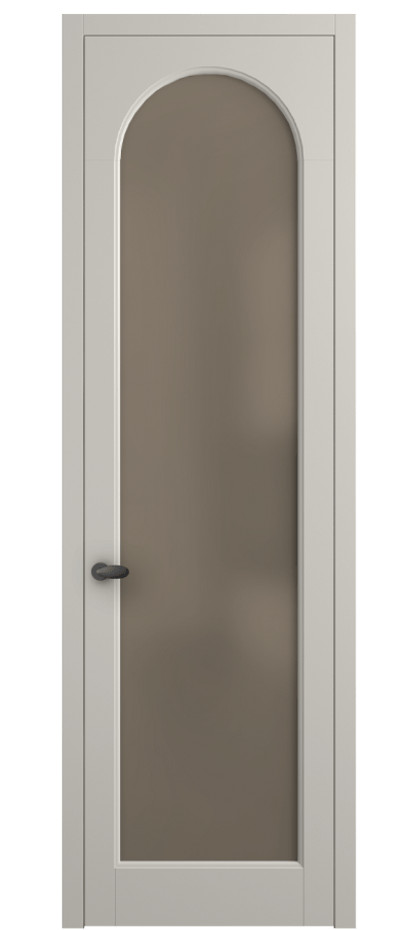 Межкомнатная дверь Palazzo 6804 Матовый облачно-серый Сатинированное бронзовое стекло, триплекс Цена 97029 ₽ | Volhovec