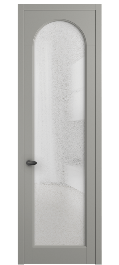 Межкомнатная дверь Palazzo 6804 Матовый нейтральный серый Фактурное стекло "Лёд", триплекс Цена 103029 ₽ | Volhovec
