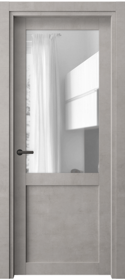 Межкомнатная дверь Neo 2122 Леон серебро Прозрачное стекло, триплекс Цена 33599 ₽ | Volhovec