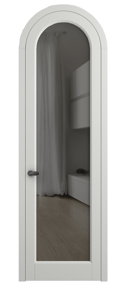 Межкомнатная дверь Palazzo 6814 Матовый светло-серый Прозрачное серое стекло, триплекс Цена 125159 ₽ | Volhovec