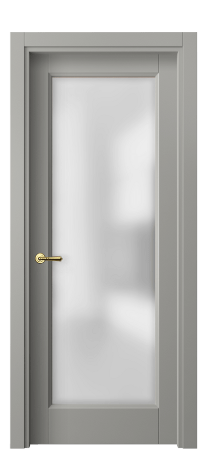 Межкомнатная дверь Galant 1402 Матовый нейтральный серый Сатинированное стекло Цена 39359 ₽ | Volhovec