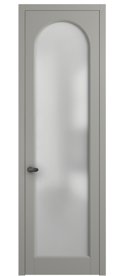 Межкомнатная дверь Palazzo 6804 Матовый нейтральный серый Сатинированное стекло Цена 97029 ₽ | Volhovec