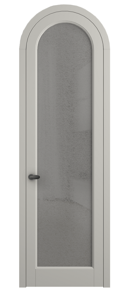 Межкомнатная дверь Palazzo 6814 Матовый тёплый серый Фактурное серое стекло "Лёд", триплекс Цена 131159 ₽ | Volhovec