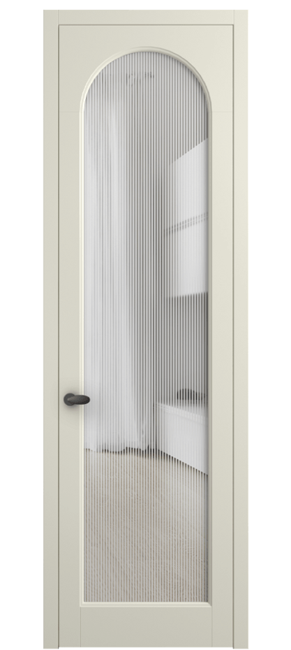 Межкомнатная дверь Palazzo 6804 Матовый молочно-белый Рифлёное стекло "Дюна", триплекс Цена 103029 ₽ | Volhovec