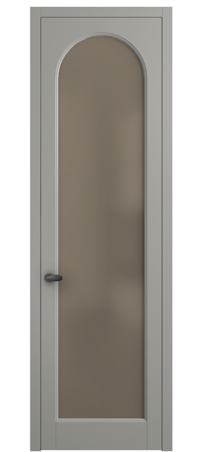 Межкомнатная дверь Palazzo 6804 Матовый нейтральный серый Сатинированное бронзовое стекло, триплекс Цена 97029 ₽ | Volhovec