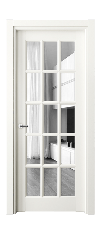 Межкомнатная дверь Toscana Grigliato 6311 Бук жемчуг Двустороннее зеркало, триплекс, 6 мм Цена 92900 ₽ | Volhovec