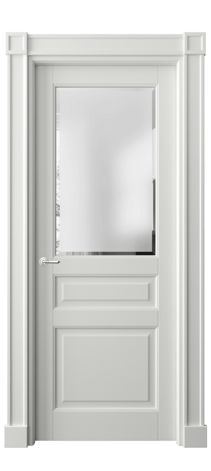 Межкомнатная дверь Toscana Plano2 6304 Бук светло-серый Сатинированное стекло с фацетом Цена 128479 ₽ | Volhovec