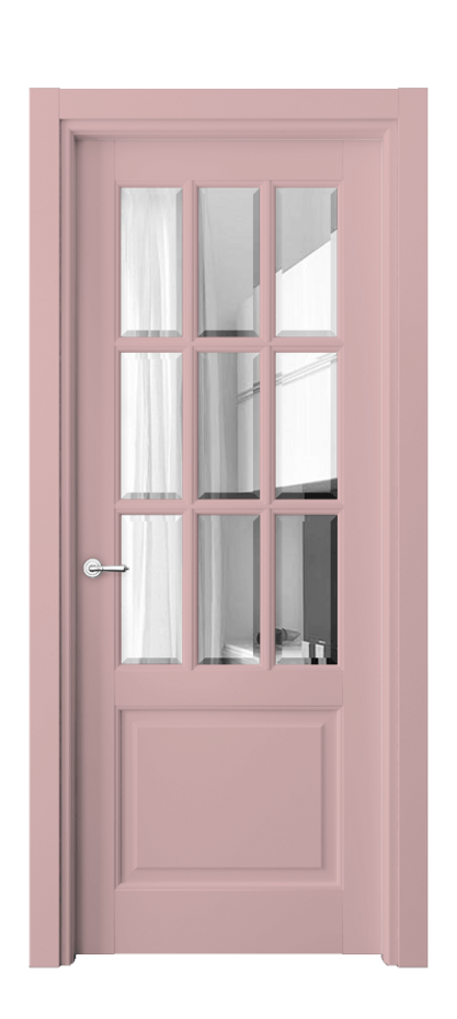 Межкомнатная дверь Toscana Grigliato 6312 Бук белоснежный Прозрачное стекло с фацетом, 6 мм Цена 121800 ₽ | Volhovec