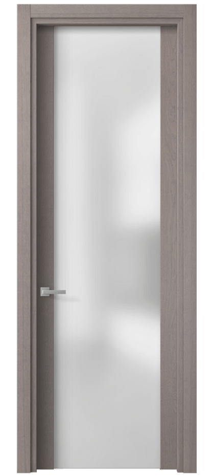 Межкомнатная дверь Планум 4114 Дуб дымчатый Сатинированное стекло Цена 75699 ₽ | Volhovec