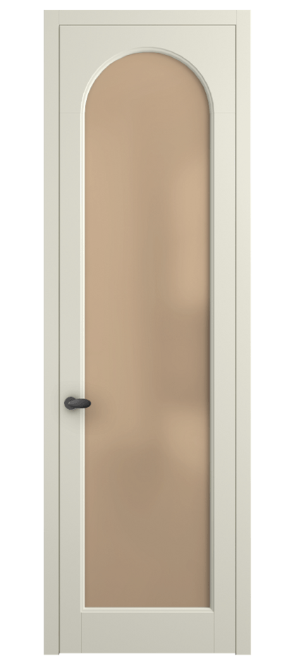 Межкомнатная дверь Palazzo 6804 Матовый молочно-белый Сатинированное оранжевое стекло, триплекс Цена 97029 ₽ | Volhovec