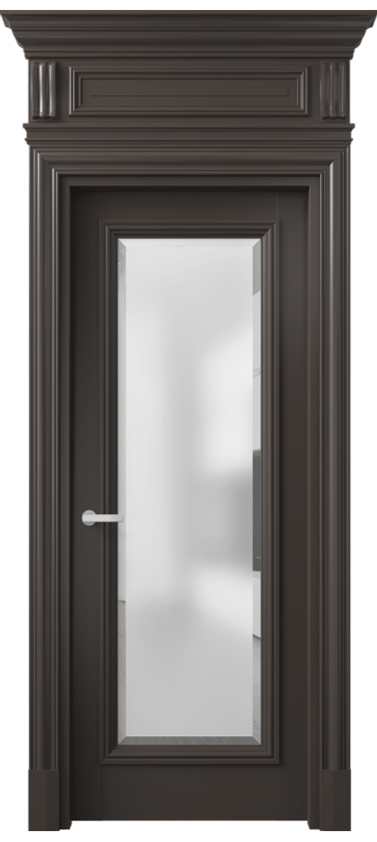 Дверь межкомнатная Antique 7300 Бук антрацит Сатинированное стекло с фацетом, 6 мм КЭП + Объёмный фриз + Карниз БАН Цена 136600 ₽ Наличники уже входят в базовый комплект. Фабрика дверей Волховец 8 (800) 551 43 19 Межкомнатная дверь Antique 7300 Бук антрацит Сатинированное стекло с фацетом, 6 мм Цена 136600 ₽ | Volhovec