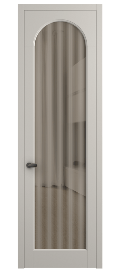 Межкомнатная дверь Palazzo 6804 Матовый облачно-серый Рифлёное бронзовое стекло "Дюна", триплекс Цена 103029 ₽ | Volhovec