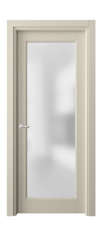 Межкомнатная дверь Тоскана Элегантэ 6300 Матовый бежево-серый Сатинированное стекло Цена 92299 ₽ | Volhovec