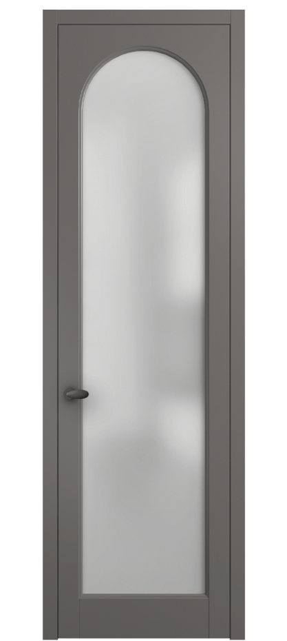 Межкомнатная дверь Palazzo 6804 Матовый классический серый Сатинированное стекло Цена 97029 ₽ | Volhovec