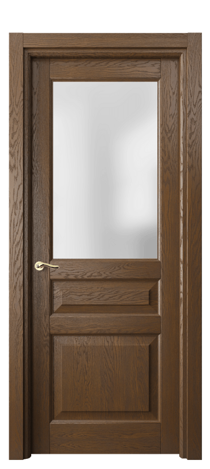 Межкомнатная дверь Лигнум 0710 Дуб королевский брашированный Сатинированное стекло Цена 149699 ₽ | Volhovec