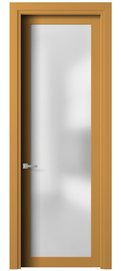 Межкомнатная дверь Планум 2102 Матовый белоснежный Сатинированное стекло Цена 65520 ₽ | Volhovec