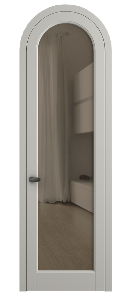 Межкомнатная дверь Palazzo 6814 Матовый тёплый серый Прозрачное бронзовое стекло, триплекс Цена 125159 ₽ | Volhovec