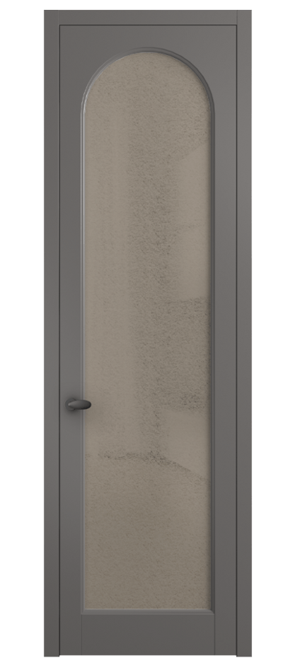 Межкомнатная дверь Palazzo 6804 Матовый классический серый Фактурное бронзовое стекло "Лёд", триплекс Цена 103029 ₽ | Volhovec