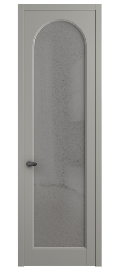 Межкомнатная дверь Palazzo 6804 Матовый нейтральный серый Фактурное серое стекло "Лёд", триплекс Цена 103029 ₽ | Volhovec