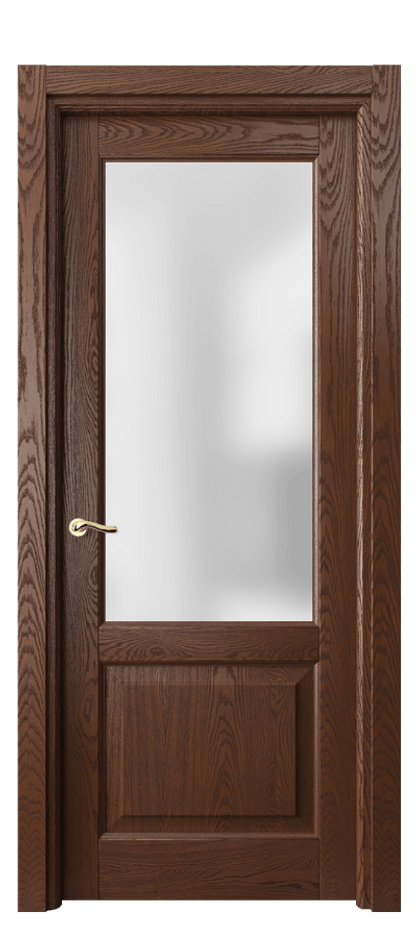 Межкомнатная дверь Лигнум 0740 Дуб коньячный брашированный Сатинированное стекло Цена 143799 ₽ | Volhovec
