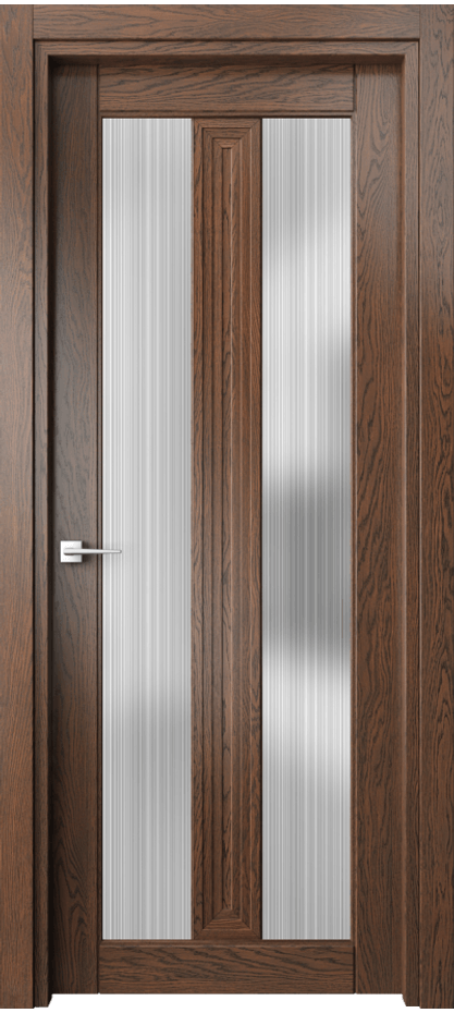 Межкомнатная дверь Эго 6122 Дуб коньячный Сатинированное стекло "Дождь" Цена 122599 ₽ | Volhovec