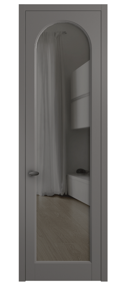 Межкомнатная дверь Palazzo 6804 Матовый классический серый Прозрачное серое стекло, триплекс Цена 97029 ₽ | Volhovec