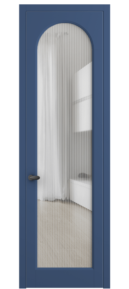 Межкомнатная дверь Палаццо 6804 Матовый белоснежный Рифлёное стекло "Moru", триплекс Цена 134299 ₽ | Volhovec