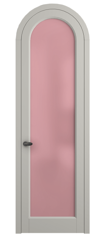 Межкомнатная дверь Palazzo 6814 Матовый тёплый серый Сатинированное розовое стекло, триплекс Цена 125159 ₽ | Volhovec