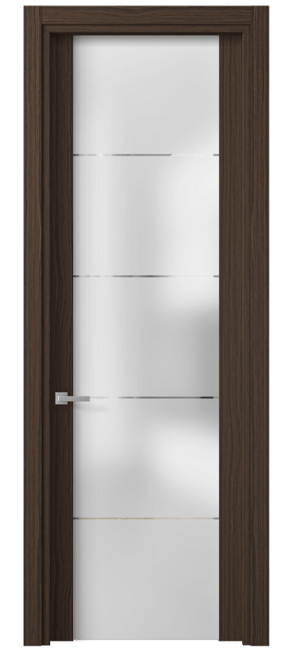 Межкомнатная дверь Планум 4114 Экзотик трюфельный матовый Сатинированное стекло с гравировкой «КВАДРО», триплекс Цена 75120 ₽ | Volhovec