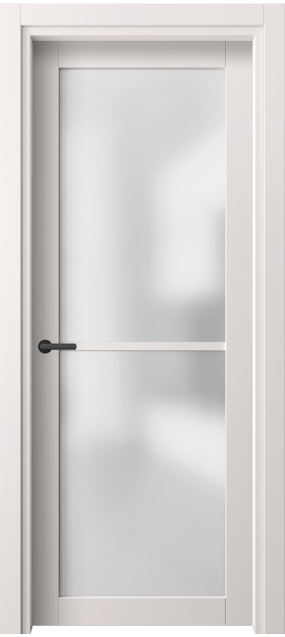 Межкомнатная дверь Нео 2108 ПЭТ кремово-серый Сатинированное стекло Цена 28699 ₽ | Volhovec