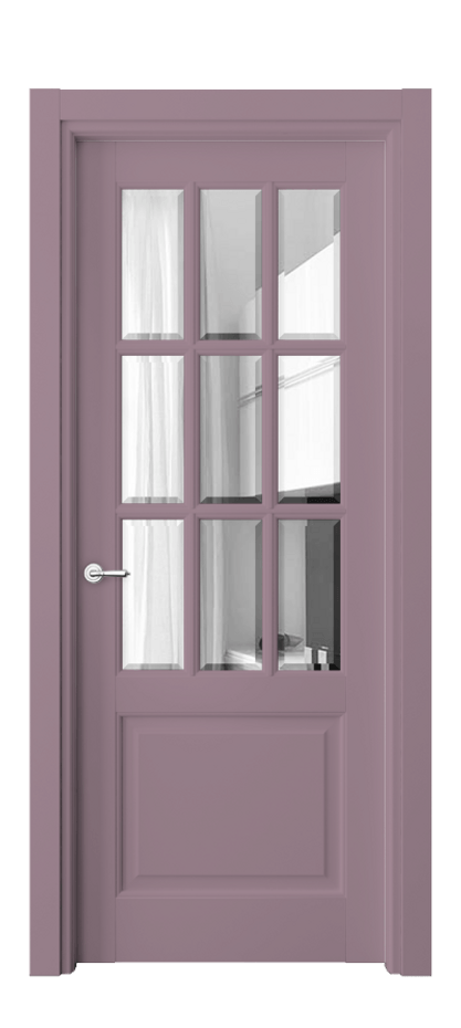 Межкомнатная дверь Toscana Grigliato 6312 Бук белоснежный Прозрачное стекло с фацетом, 6 мм Цена 121800 ₽ | Volhovec