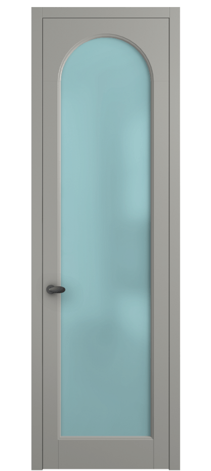 Межкомнатная дверь Palazzo 6804 Матовый нейтральный серый Сатинированное голубое стекло, триплекс Цена 97029 ₽ | Volhovec