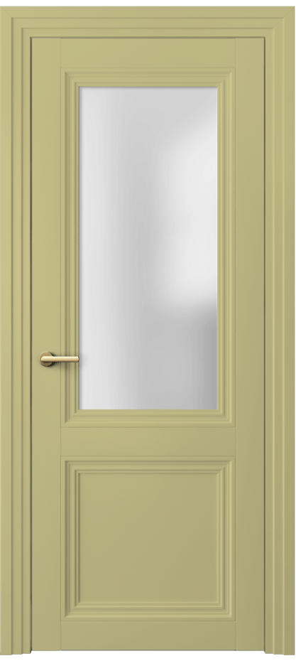 Межкомнатная дверь Центро 2524 Матовый белоснежный Сатинированное стекло Цена 97099 ₽ | Volhovec