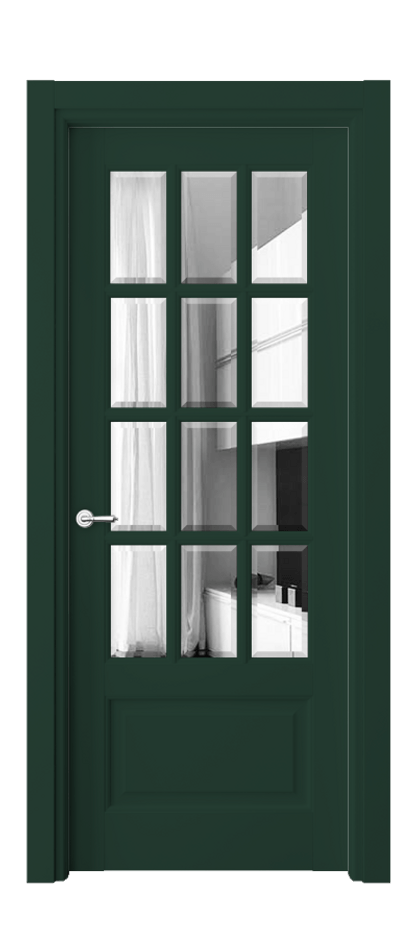 Межкомнатная дверь Toscana Grigliato 6313 Бук белоснежный Двустороннее зеркало с фацетом, триплекс, 8 мм Цена 123480 ₽ | Volhovec