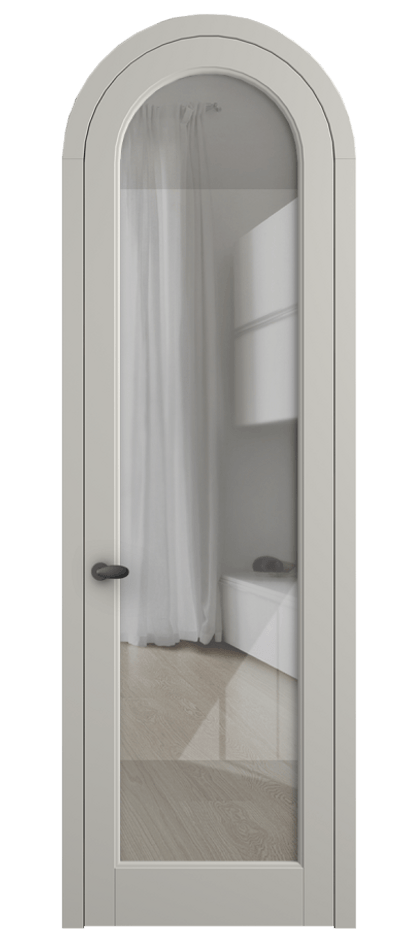 Межкомнатная дверь Palazzo 6814 Матовый тёплый серый Рефлективное прозрачное стекло "Stopsol", калёное Цена 133159 ₽ | Volhovec