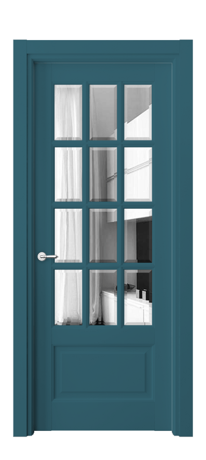 Межкомнатная дверь Toscana Grigliato 6313 Бук белоснежный Двустороннее зеркало с фацетом, триплекс, 8 мм Цена 123480 ₽ | Volhovec