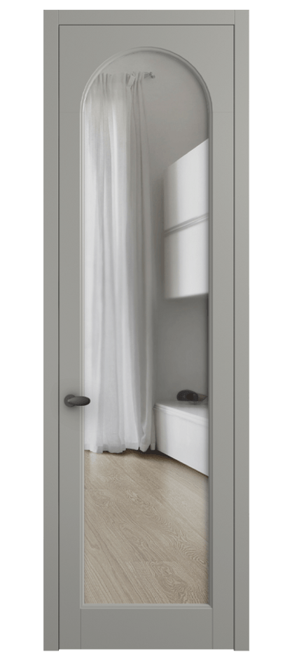 Межкомнатная дверь Palazzo 6804 Матовый нейтральный серый Прозрачное стекло Цена 97029 ₽ | Volhovec
