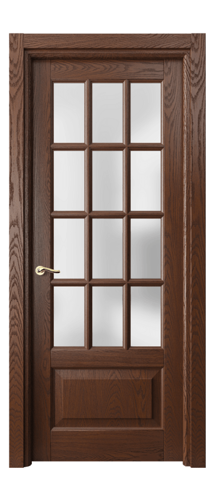 Межкомнатная дверь Лигнум 0728 Дуб коньячный брашированный Сатинированное стекло Цена 173299 ₽ | Volhovec