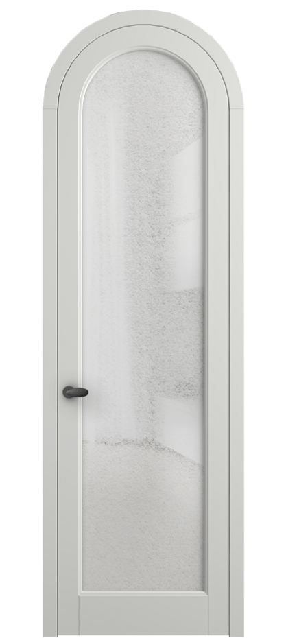 Межкомнатная дверь Palazzo 6814 Матовый светло-серый Фактурное стекло "Лёд", триплекс Цена 131159 ₽ | Volhovec