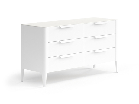 Мебель Комод Piega 6 ящиков. Цвет Матовый светло-серый. Материал Гладкая эмаль. Коллекция Комод Piega 6 ящиков. Картинка.